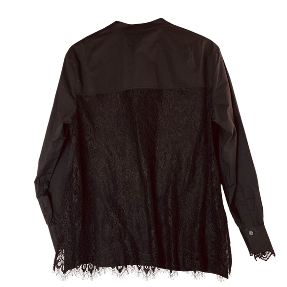 ALLSAINTS Ethel Cotton Blouse in Black Size 6 - Picture 3 of 11